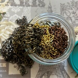 HUNDREDS OF FEET of chain for jewelry making - NEW
